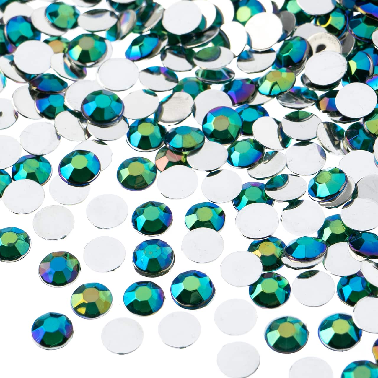 John Bead 6mm Acrylic Round Flat Back Rhinestones, 1,000ct.